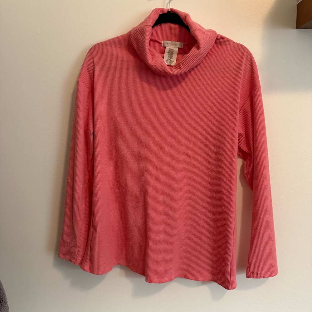 Eri + Ali Pink Turtleneck Sweater
